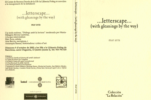 Cartel Letterscape - Mar Arza